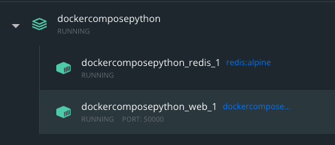 Running docker-compose up