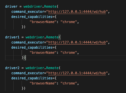 Python driver pointing to Grid