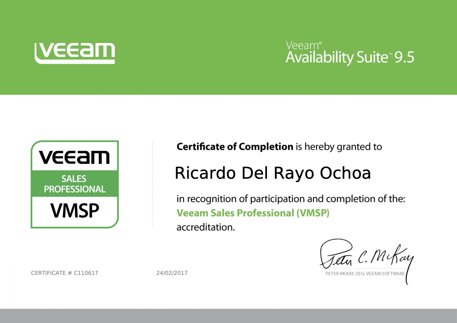 Veeam Availability Suite — VMSP v9.5